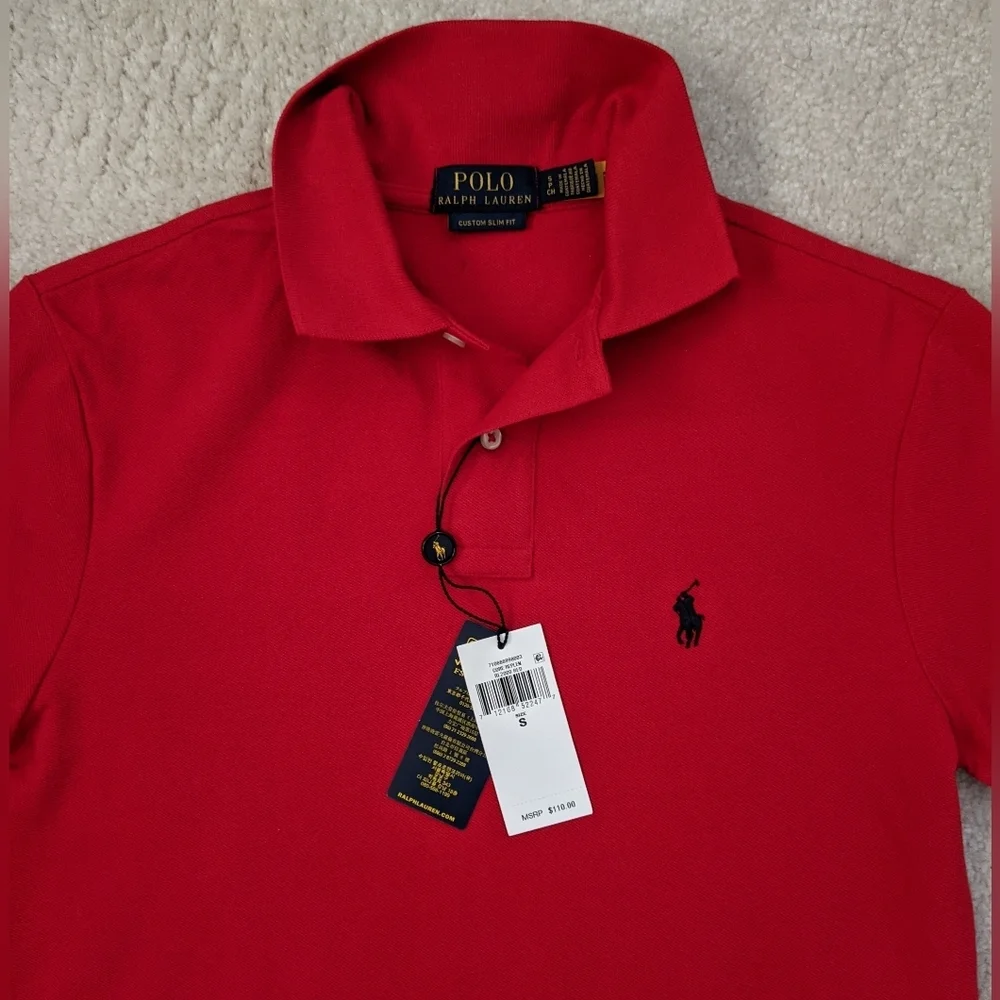 NWT Polo Ralph Lauren red polo shirt small